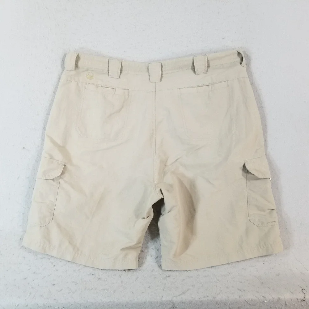 Wrangler Outdoor Cargo Shorts Mens 42x10 Beige‎ Nylon Hiking Utility